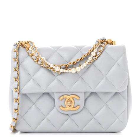 chanel pearl twist mini bag|CHANEL Shiny Lambskin Quilted Pearl Twist Mini Square.